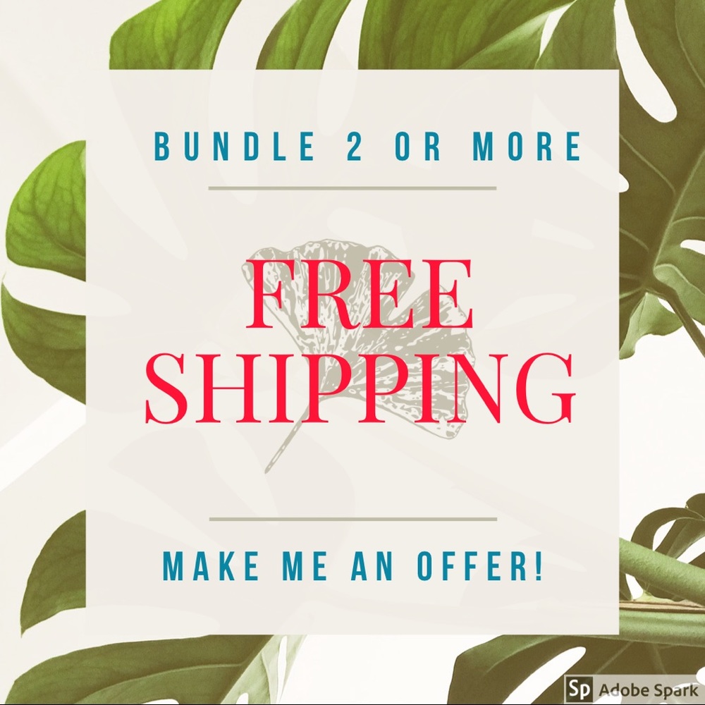 Bundle 2 or more items and receive FREE shipping